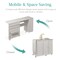 Best Choice Products Large Portable Multipurpose Folding Sewing Table w/ Magnetic Doors, Craft Storage